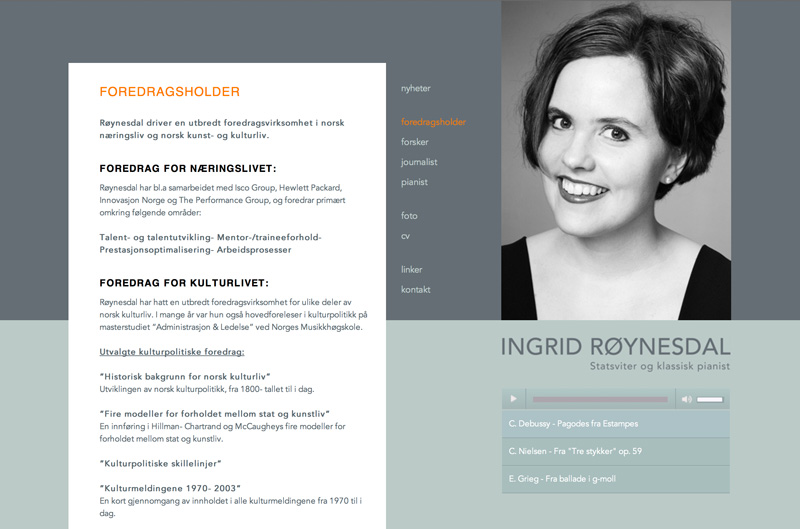 Webpage ❉ Ingrid Røynesdal